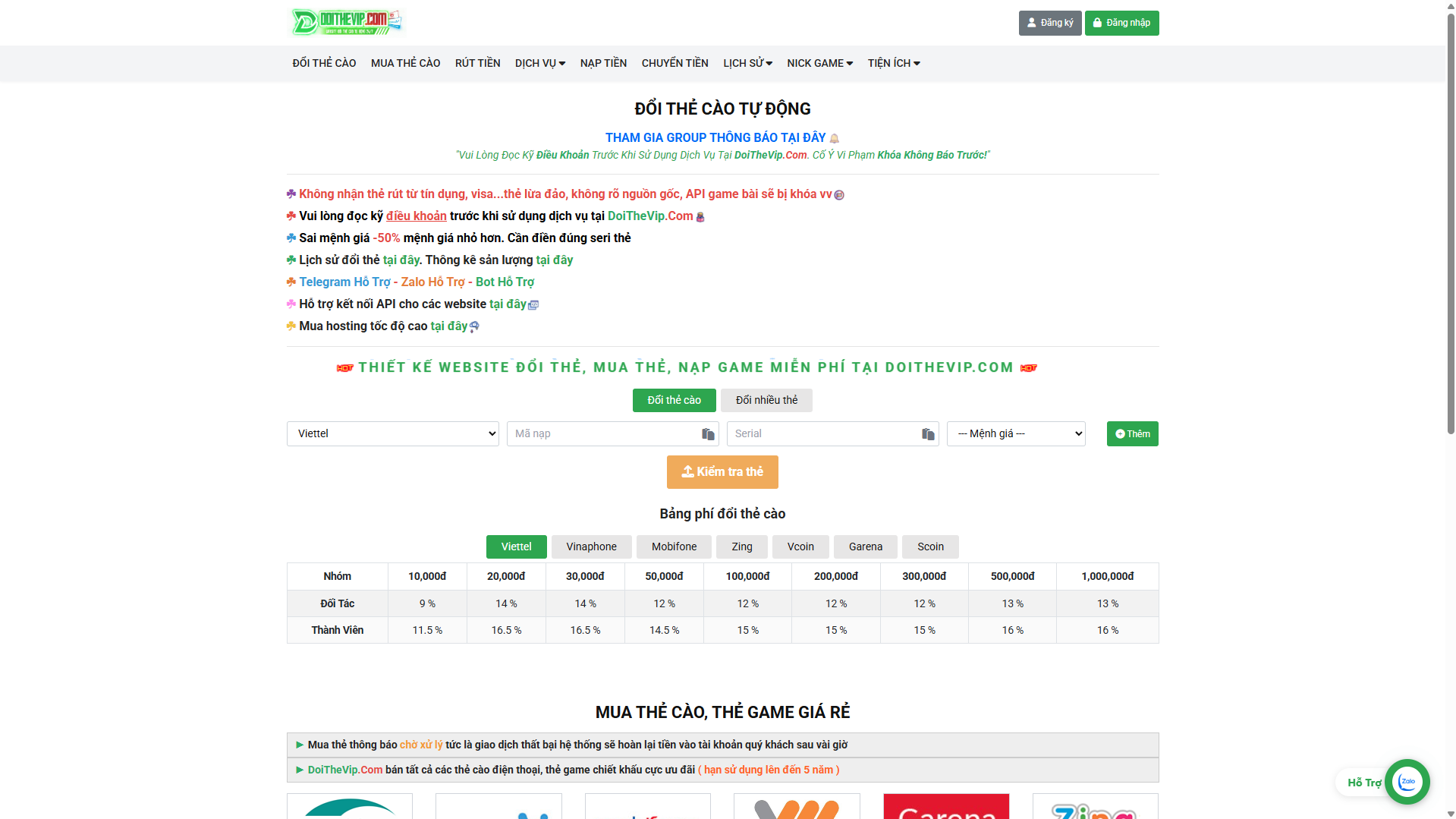 Trang web DoiTheVip.Com